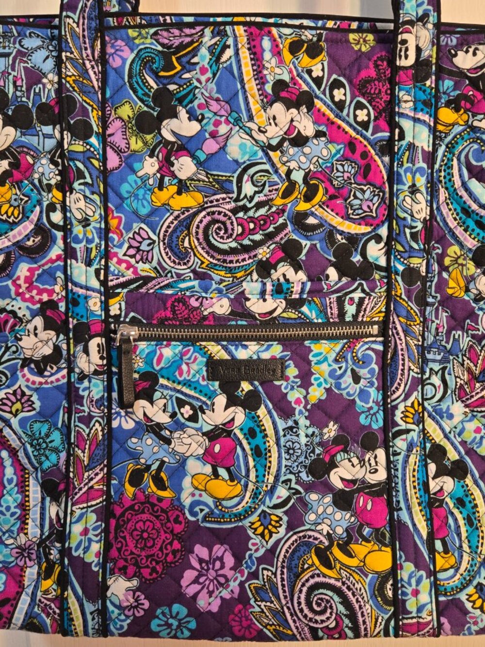 Vera Bradley x Disney Parks Mickey Celebration Paisley Original Tote Bag - EUC - Picture 2 of 10